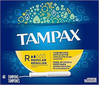 Tampax Cardboard Regular, 40 Tampons (Pack of 4)