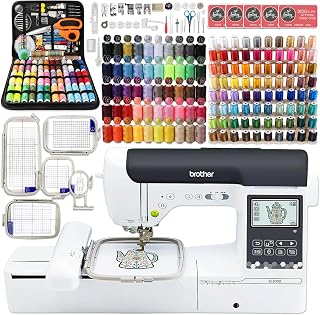 Brother SE2000 5" x 7" Combo Embroidery & Sewing Machine All-in-One Bundle with 5pc Hoop Set, Embroidery Threads, Sewing Threads & 200+ Accessories