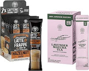 The Frozen Bean Hazelnut Frappe & Latte Instant Mix (20 Sticks) - The Harmony Matcha Lavender (10 Sticks)