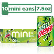 Soda | Mini Cans | 7.5 Fl Oz | 20-Count by Mountain Dew – 7.5 Fl Oz, Green, Pack of 20, Model fan-A-056