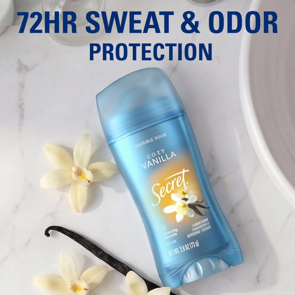 Secret Vanilla / 2.6 Ounce (Pack of 12) / 12 Antiperspirant Deodorant