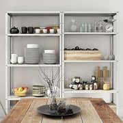 AR Shelving AR Deco Bookshelf Collection, Height 68 in, Width 35.4 in, Depth 12 in, Model# Easy White
