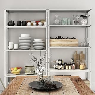 AR Shelving AR Deco Bookshelf Collection, Height 68 in, Width 35.4 in, Depth 12 in, Model# Easy White