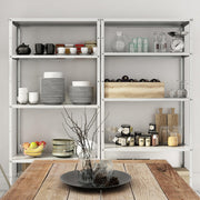 AR Deco Bookshelf Collection, Height 68 in, Width 35.4 in, Depth 12 in, Model# Easy White by AR Shelving – 68" H x 35.4" L x 12" W, Alloy Steel, White, Pack of 6, Model RIVET 39/20