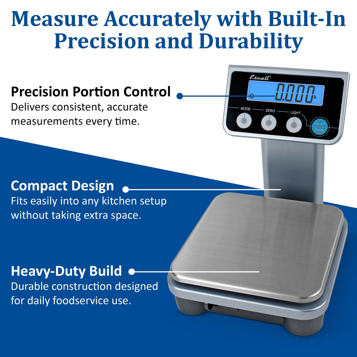 San Jamar Small Portion / Silver / Modern Digital Scales