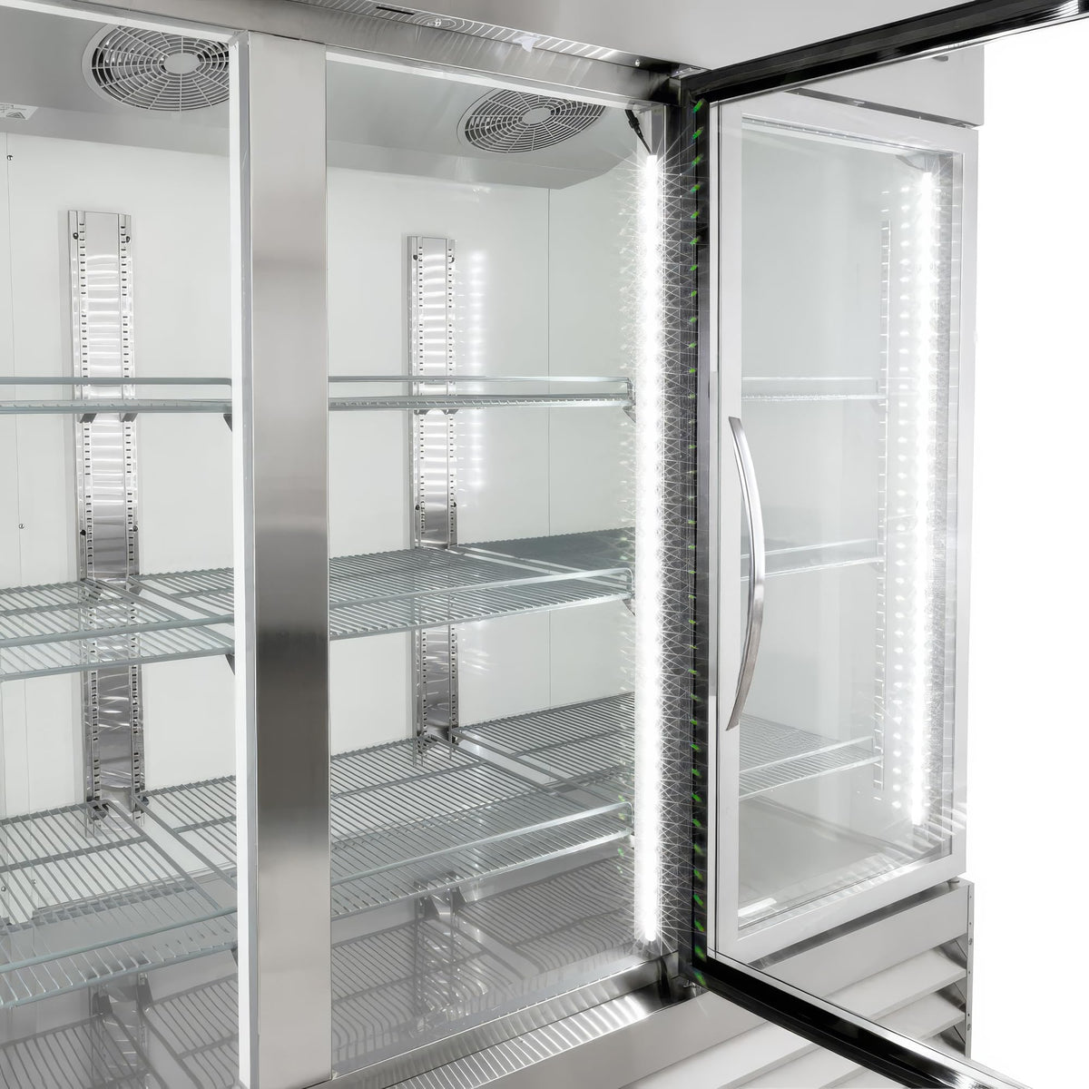 80 4/5" Three Section Reach In Refrigerator by MOTAK – 83.46x35.04x83.46, In Description, Check Images, Model MSD-3DR-BAL-80-G-X