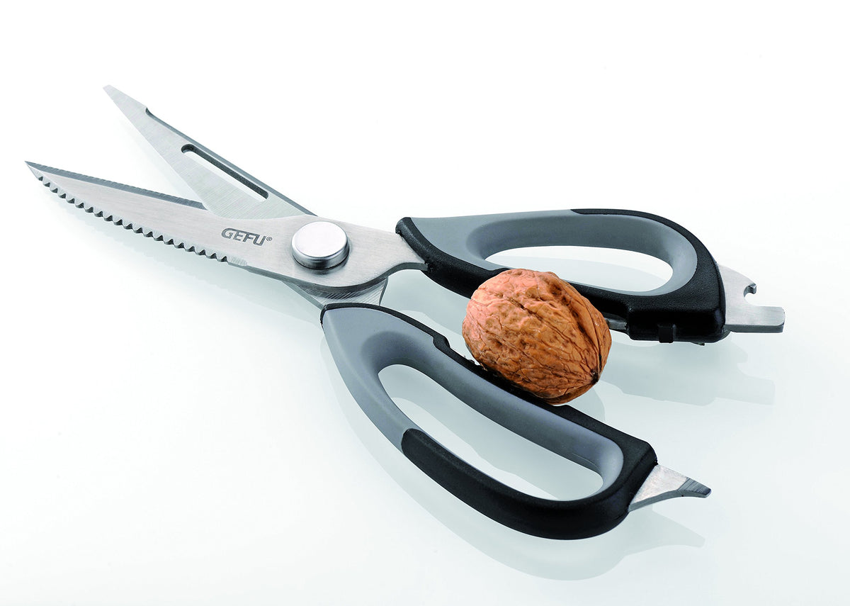 12670 Multi-Functional Scissors44; Silver & Black by GEFU – Stainless Steel, Silver/Black, Model GF12670