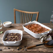 Ceramic Rectangular Baking Dish Set by STAUB – 2 pc, Ceramic, White, Pack of 2, Model 40508-626