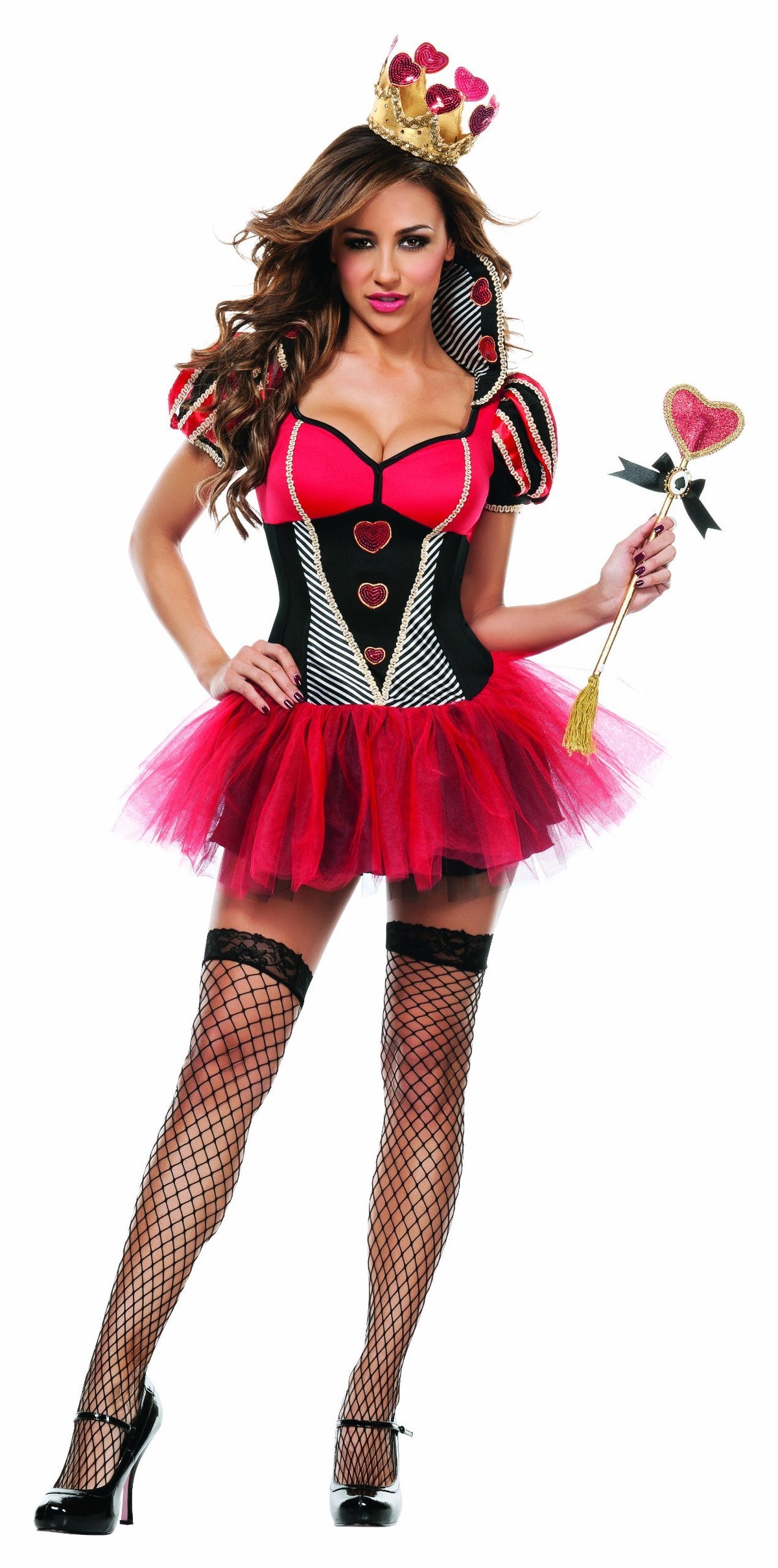 Women's Wild Card Queen 2 Piece Costume Dress Set by Starline – Medium, Red, Model S4106
