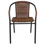 Flash Furniture Dark Brown / Set of 2 / Contemporary Patio Dining Chairs
