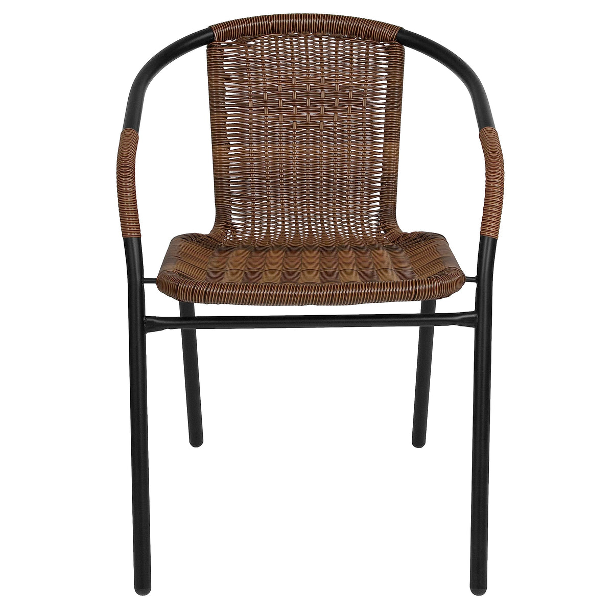 Flash Furniture Dark Brown / Set of 2 / Contemporary Patio Dining Chairs