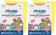 Prang (Formerly SunWorks) Construction Paper, Yellow, 9" x 12", 50 Sheets, (Pack of 2)