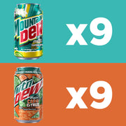 2 Flavor Baja Variety Pack (Baja Cabo Citrus, Baja Blast), 12 Fl Oz Cans (Pack of 18) by Mountain Dew – 12 Fl Oz (Pack of 18), Pack of 18