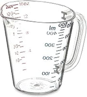 Carlisle FoodService Products 4314207 Commercial Plastic Measuring Cup, 1 Pint, Clear