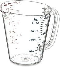 Carlisle FoodService Products 4314207 Commercial Plastic Measuring Cup, 1 Pint, Clear