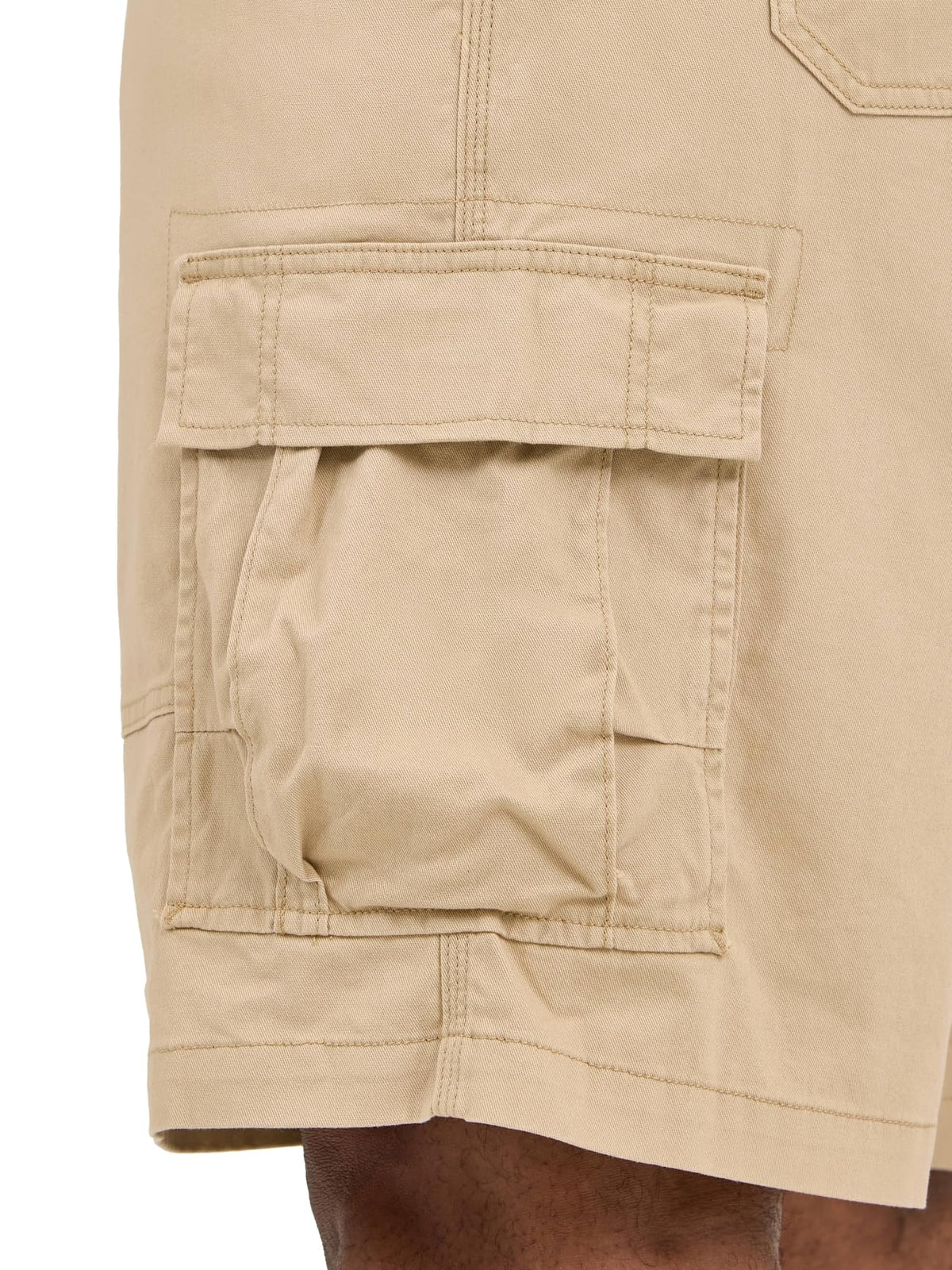 Men's Big & Tall Extreme Motion Carolina Cargo Short by Lee – Cotton Blend, Buff, Model 112369173