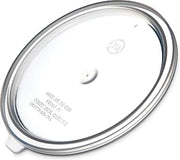 Carlisle FoodService Products Bain Marie Food Container Lid Storage Container Lid, Round Lid with Stackable Design for Food Storage, Plastic, 3.5 Quarts, Clear
