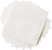 Crystalware, 500 Pack White Beverage Paper Napkins, 1 Ply Cocktail Napkins, For Restaurant, Bar or Home use