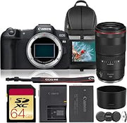 EOS R8 Mirrorless Camera with Cropping Guide Firmware 5803C098 Bundle | + Canon RF 100mm f/2.8 L Macro IS USM Lens for Macro Photography & Creative Portraits|24.2MP Sensor + 64GB Card + Backpack