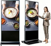 65 Inch Digital Signage Display Kiosk, Android Digital Display Board Build-in IPS 4K Touchscreen with CMS Software for Image & Video Playback, HDMI/USB/Wi-Fi Input & Mobile App Control