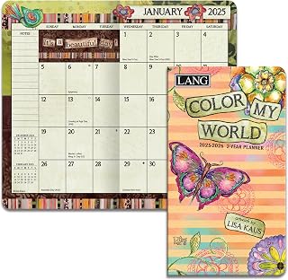 The Lang Companies, Inc., Color My World 2025 2 Year Pocket Planner by Lisa Kaus