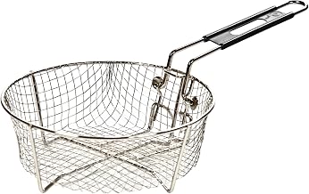 Lodge Silver Nickel-Plated Deep Fry Basket, 9 Inches | Steel Deep Fry Basket for Deep Frying in Cast Iron Dutch Ovens & Deep Skillets, Holds Food Securely