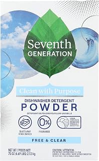 Seventh Generation Free and Clear Dishwasher Detergent Powder 75 oz