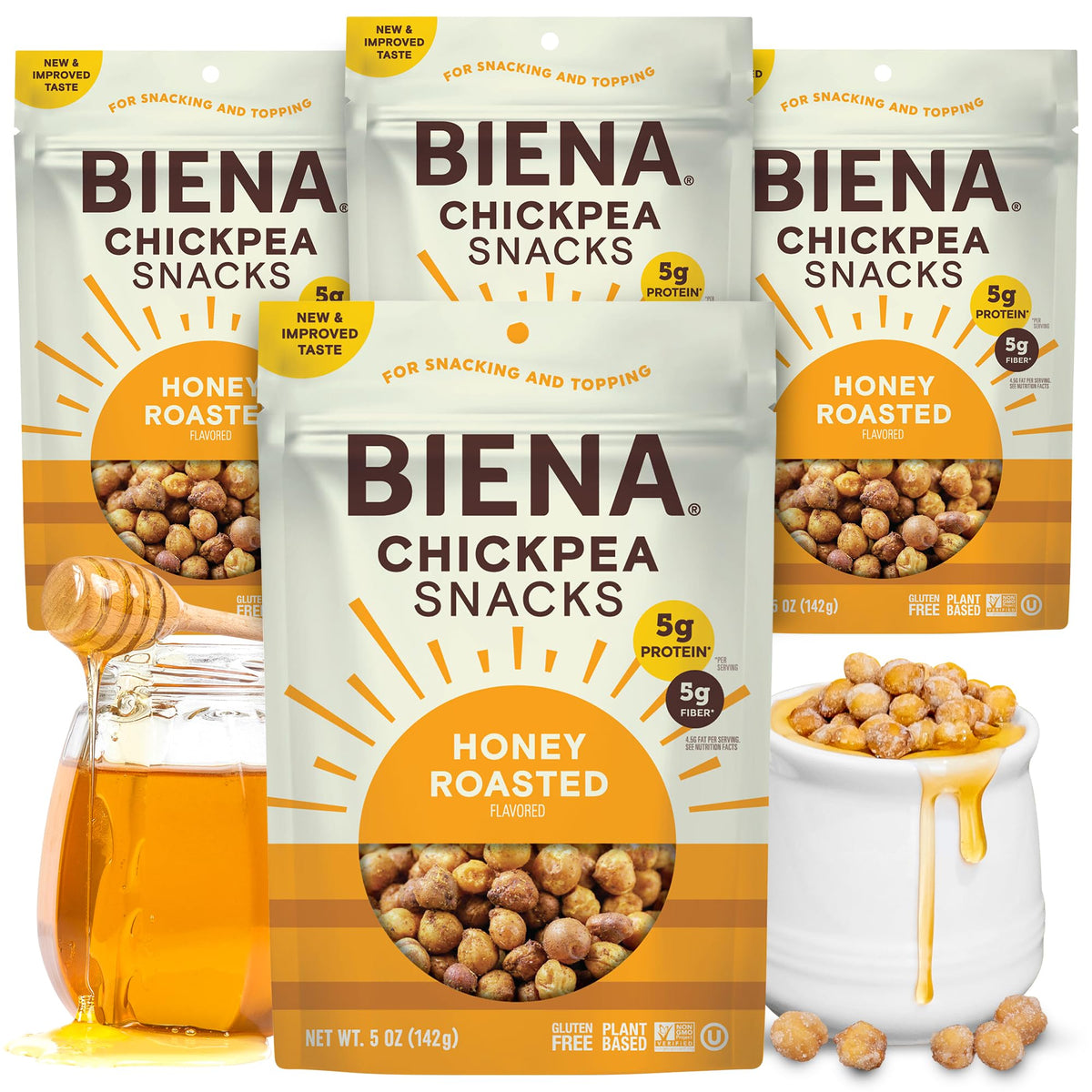 BIENA Honey Roasted / 4 Pack / Brown Vegetable