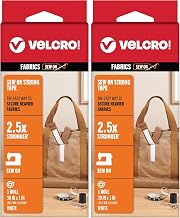 Velcro Brand Sew On Strong Fabric Tape | 30 Inch Roll, White (Pack of 2)