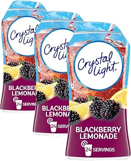 Crystal Light Sugar-Free Zero Calorie Liquid Water Enhancer - Blackberry Lemonade Water Flavor Drink Mix (1.62 fl oz Bottle) (Pack of 3)