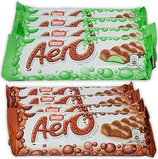 Nestle Aero Milk Chocolate and Peppermint Bar , 27 Gram Bars (Pack of 8)