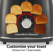 2 Slice Toaster With Bagel by Hamilton Beach – 2 Slice, Plastic, Black, Model 22915