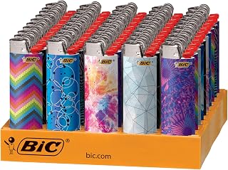 BIC Special Edition Geometric Series Lighters, 50-Count Tray