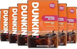 Dunkin' Dunkin’ Original Blend Medium Roast Ground Coffee, 18 Oz. Bags (Pack of 6)
