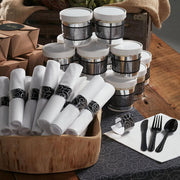 Caterwrap Heavyweight Cutlery Combo by Hoffmaster – 100 Piece, Paper, Black, Pack of 100, Model 119971