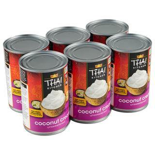 Unsweetened Coconut Cream by Thai Kitchen – 13.66 Fl Oz (Pack of 6), Stainless steel, Pack of 6, Model 737628010929
