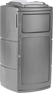Commercial Zone PolyTec™ Side Entry Trash Container, Square, Tray, Dual Flipper, Dome Top