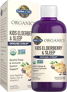 Garden of Life Organics Kids Elderberry & Sleep Immune Syrup, 3.92 Fl Oz