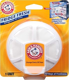 Arm & Hammer Baking Soda Fridge Fresh, Refrigerator Air Filter, 1 Count