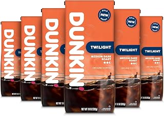 Dunkin' Dunkin’ Twilight Medium Dark Roast Ground Coffee, 10 Oz. Bags (Pack of 6)