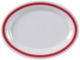 Houston Collection Melamine 12" * 9" OVAL PLATTER Box of by Yanco – Large, Melamine, White, Pack of 12, Model HS-212