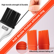 RWM Basting Brush Set, Stainless Steel Handle with Silicone Heads, Orange