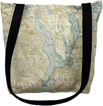 Betsy Drake Lake Winnisquam, NH Nautical Map Medium Tote Bag 16x16