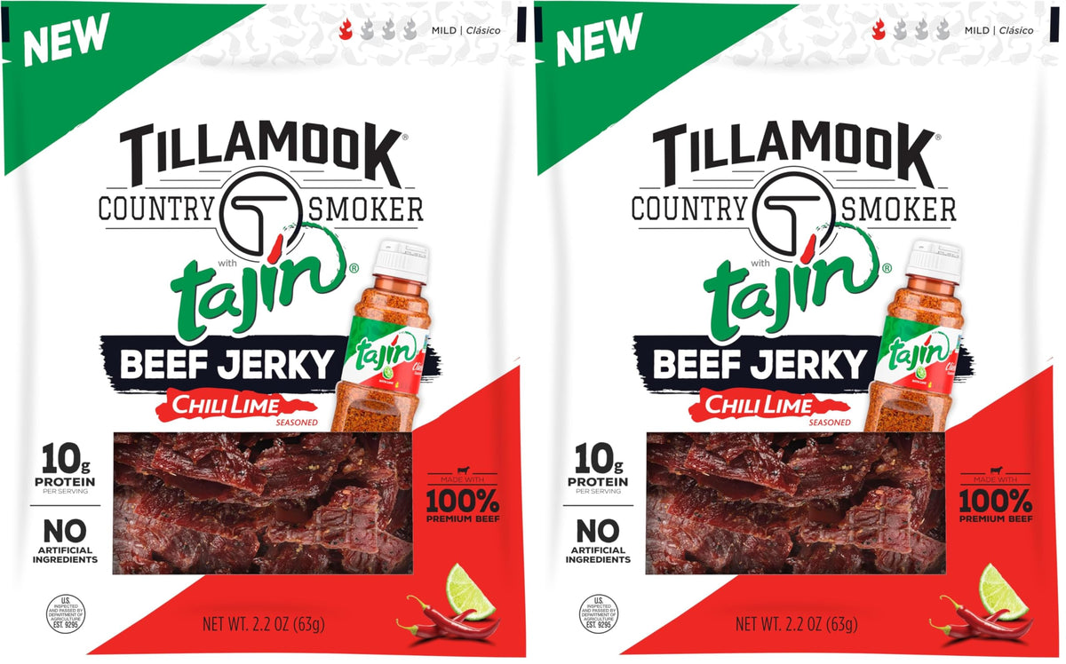 TILLAMOOK COUNTRY SMOKER Tajin / 2.2 Ounce (Pack of 2) / 1 Jerky