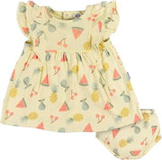 Gerber Baby Girls Cotton Dress and Diaper Cover Set