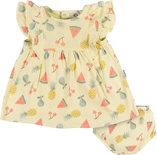 Gerber Baby Girls Cotton Dress and Diaper Cover Set