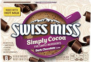 Swiss Miss Simply Cocoa Dark Chocolate Flavored Hot Cocoa Mix, Hot Cocoa Bar Supplies, 0.96 oz., 8-Count Envelopes