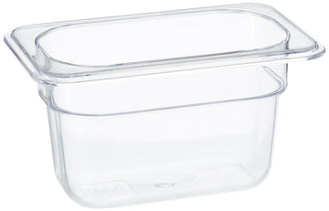 1/9 Size Pan by Winco – Ninth Size, 4.0 inches, Polycarbonate (PC), Clear, Model SP7904