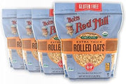 Bob's Red Mill Organic Gluten Free Extra Thick Rolled Oats, 32oz (4 Pack)