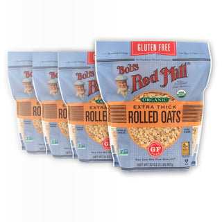 Organic Gluten Free Extra Thick Rolled Oats by Bob's Red Mill – 32 Ounce (Pack of 4), Pack of 4, Model 1991S324